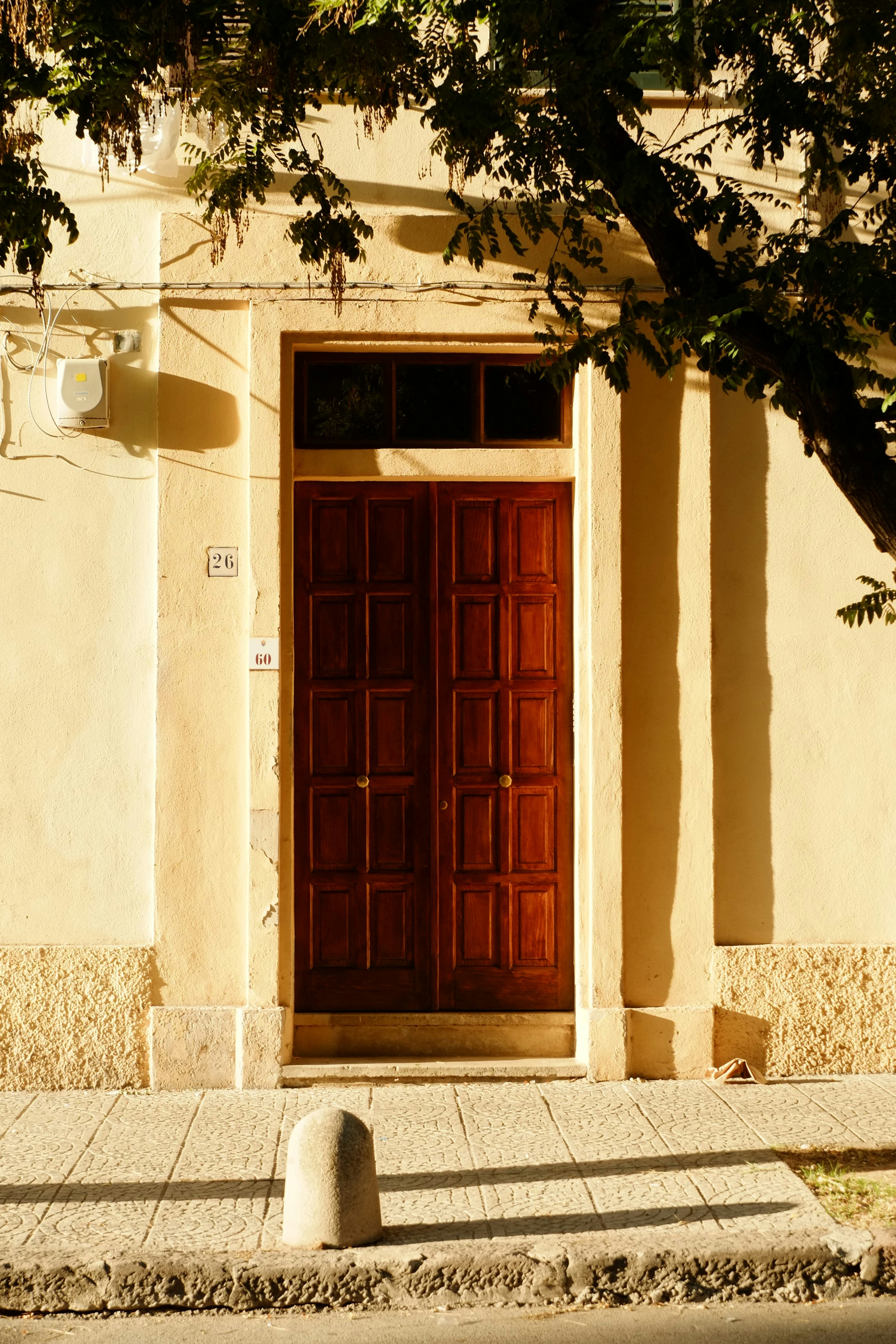 Building with a red door