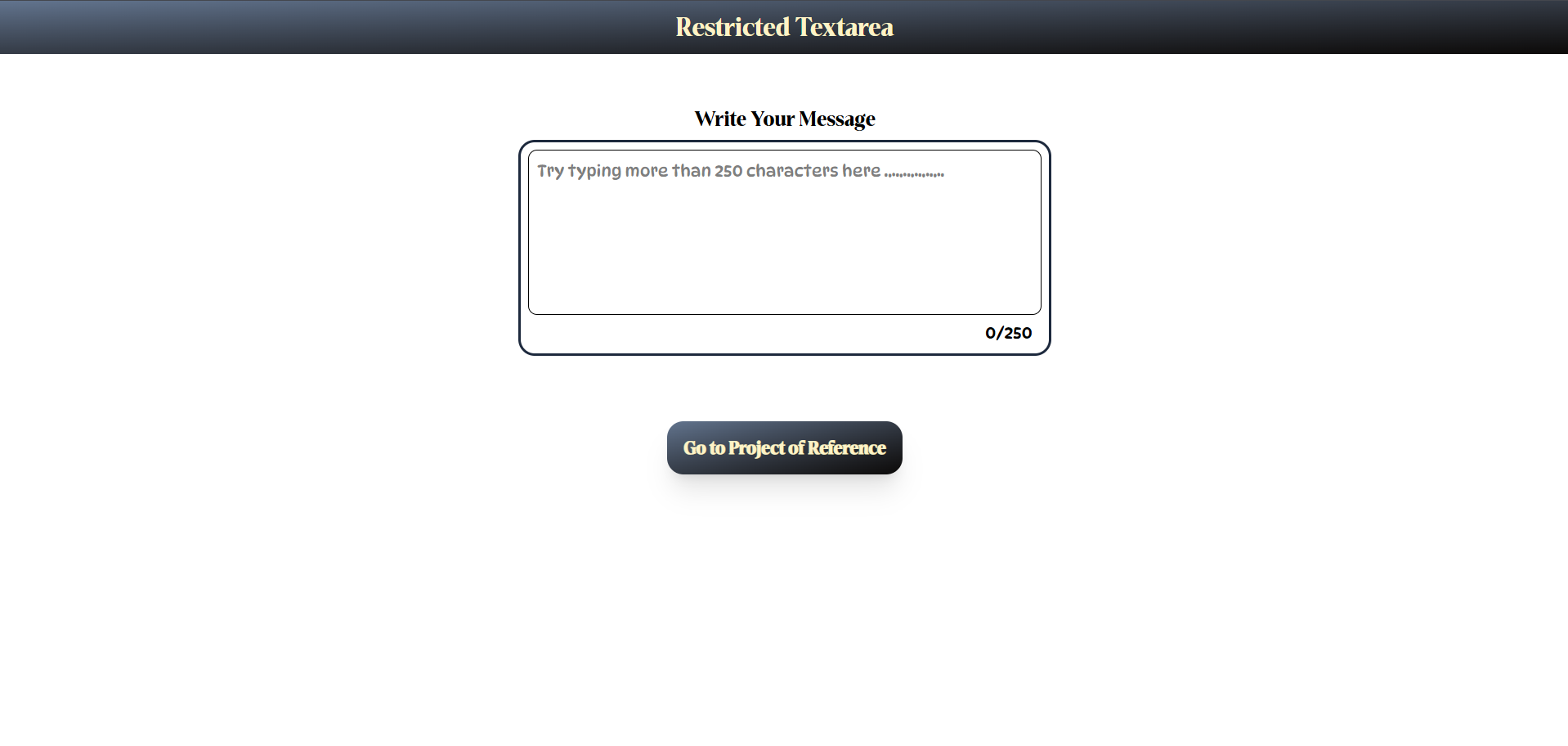 Restricted Textarea screenshot